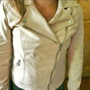 INC Faux Leather Asymmetrical Zip Moto Jacket XS